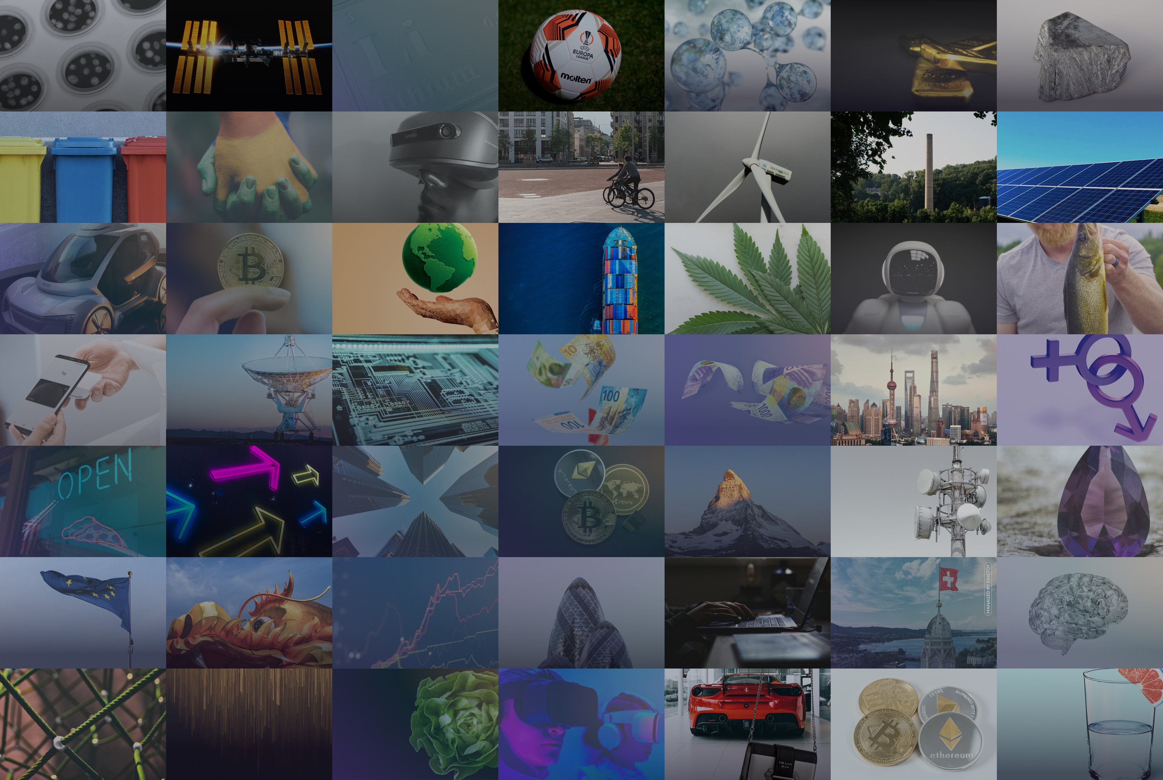 Grid of most of Themes Trading visuals