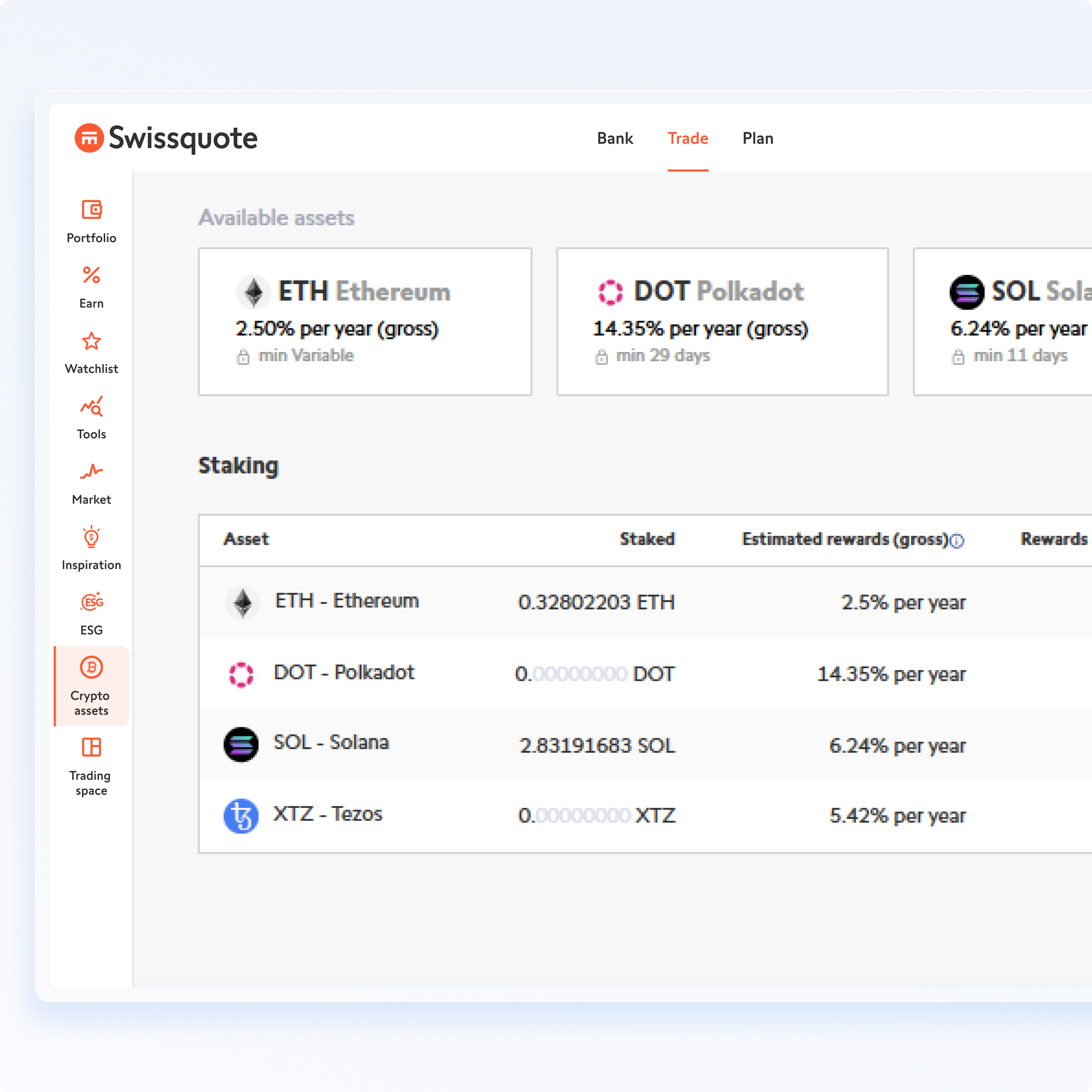 Crypto Staking: Earn Rewards on Your Assets | Swissquote